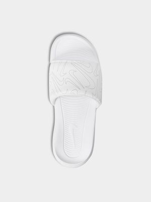 Womens Nike Victori One Slide Print White/Black Slides