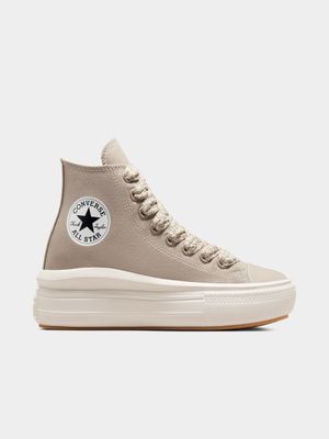 Womens Converse Chuck Taylor All Star Move Papyrus/White Platform Sneakers