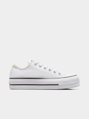 Womens Chuck Taylor All Star White/Black Platform Sneakers