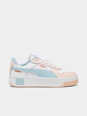 Womens Puma Carina Street White/Frosted Dew Sneakers