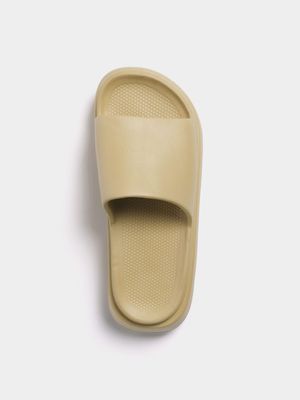 Womens TS Platform Beige Slides