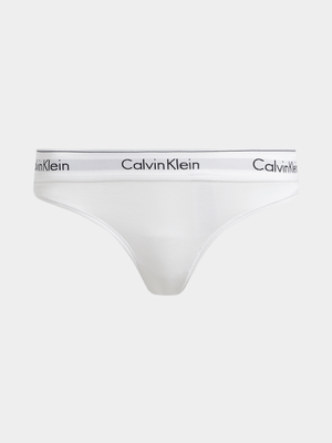 Calvin Klein Women's White Thong