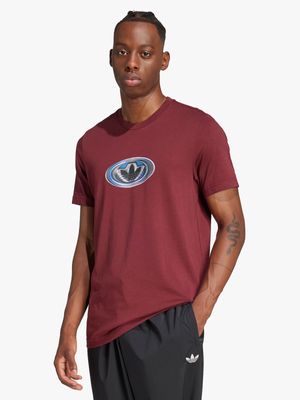 adidas Originals Men's Burgundy T-Shirt