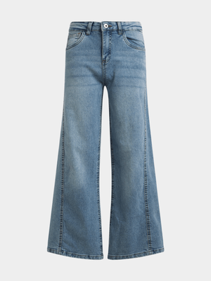 Jet Older Girls Light Blue Wide Leg Jeans