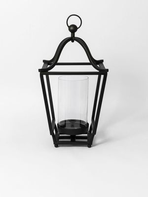 Hurricane Candle Holder Black