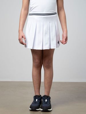 Girl's Polo White Carey Tennis Skirt