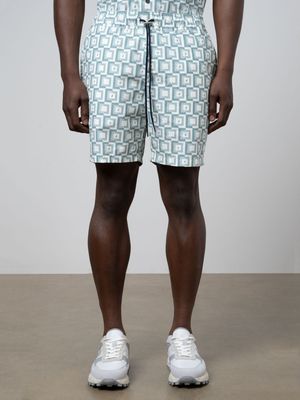 Men's Polo Blue PJC Aop Shorts