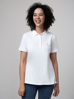 Women's Polo  White Margot  Golfer