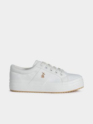 Women's Polo White Classic Canvas Sneakers