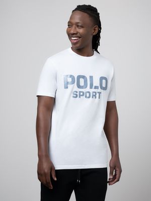 Men's Polo White Sport Logo T-Shirt