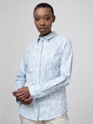 Women's Polo Blue Evelyn Printed Shirt