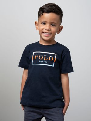 Boy's Polo Navy Cooper Embossed T-Shirt