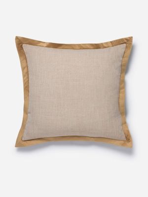 Velvet Flange Scatter Cushion Natural 60X60cm