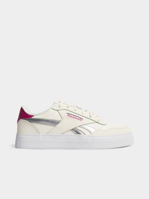 Women's Reebok Court Advance Platform Chalk/Pink Sneaker