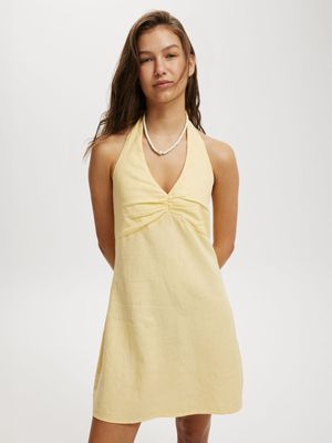 Women's Cotton On Yellow Haven Halter Mini Dress