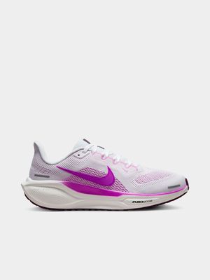 Womens Nike Air Zoom Pegasus 41 White/Violet/Black/Pink Running Shoes