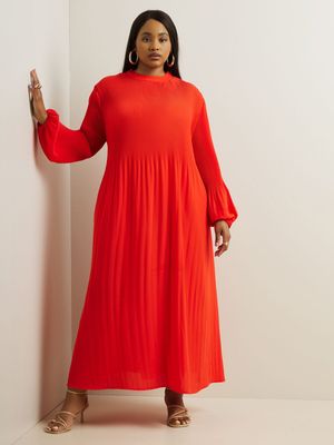 Women's Iconography Plissé Maxi Dress