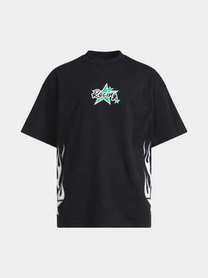 Jet Older Boys Black/Green Racing T-Shirt