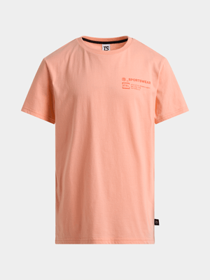 Boys TS Graphic Cotton Orange Tee