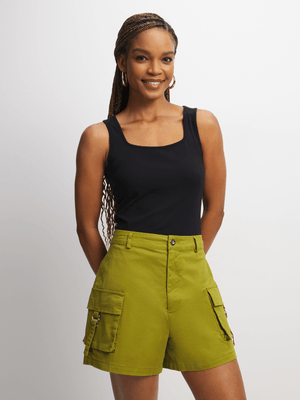 Jet Women's Green Utility Shorts