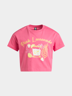 Jet Older Girls Coral Pink Lemonade Boxy T-Shirt