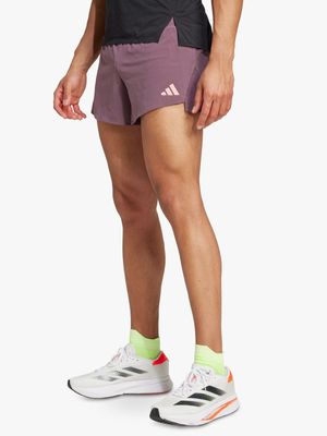 Mens adidas Adizero Running Gel Purple Shorts