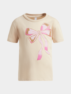 Older Girl's Natural Graphic Print T-Shirt