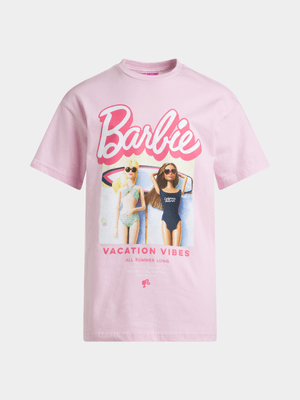 Jet Older Girls Pink Barbie Oversized T-Shirt