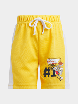 Jet Younger Boys Yellow Bugs Bunny Baseball Shorts