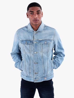 Light mens jean jacket best sale