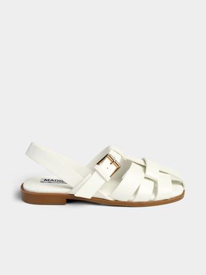 Women's Madison White Jerry Fisherman Slingback Sandals