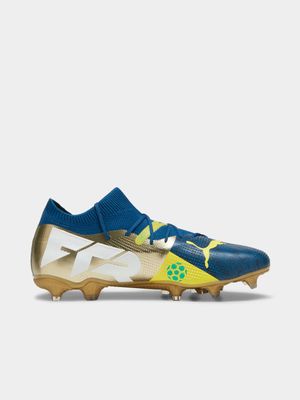 Mens Puma Future 7 Match BNA FG/AG Blue/Yellow Boots