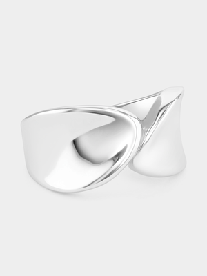 Sterling Silver Bold Indent Wrap Ring