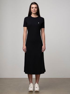 Women's Polo Black Lucy Casual Rib Dress