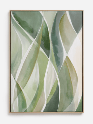 Jet Home Green/White Marble Wall Art 50x70