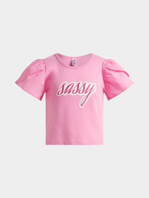 Jet Younger Girls Pink Sassy T-Shirt