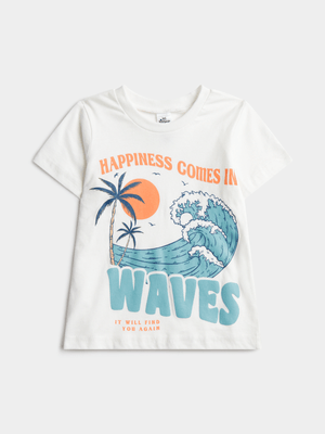 Jet Toddler Boys Cream Waves T-Shirt