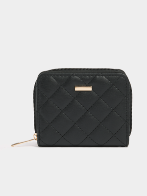 Jet Women's Black Quilted Mini Wallet