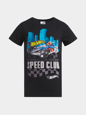 Jet Younger Boys Black Hotwheels T-Shirt