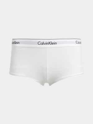 Calvin Klein Women's White Boyshort