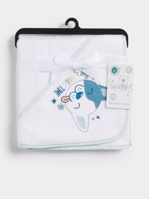 Jet Baby White Doggy Hooded Towel