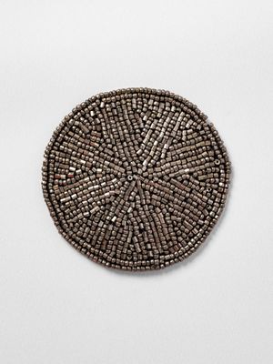 Beaded Coaster Pewter