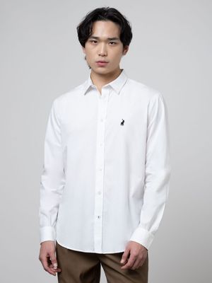 Men's Polo White Christian Slim Fit Shirt