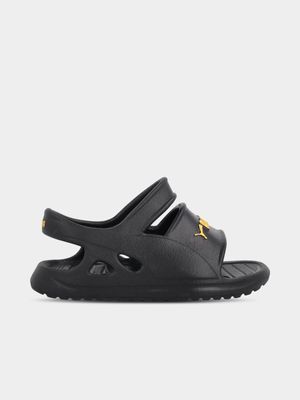 Junior Infant Puma Divecat 2.0 Black/Yellow Sandals