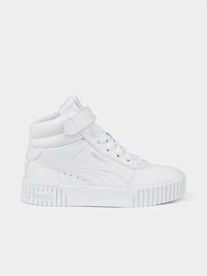 Junior Pre-School Puma Carina 2.0 White Sneakers