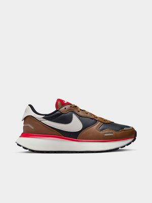 Nike Women's Phoenix Waffle Leather Tan/Black/Red Sneaker