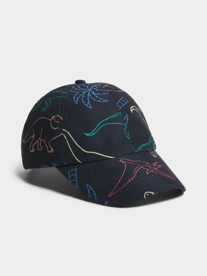 Jet Younger Boy's Navy Dino Baseball Cap