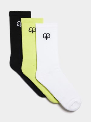 Anatomy Unisex  3 Pack Lime Socks