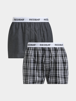 Redbat Men's Check Grey Boxers