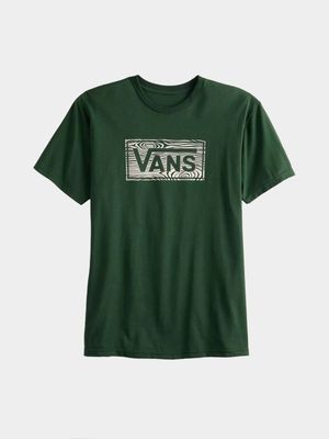 Mens Vans Woodgrain Green Tee